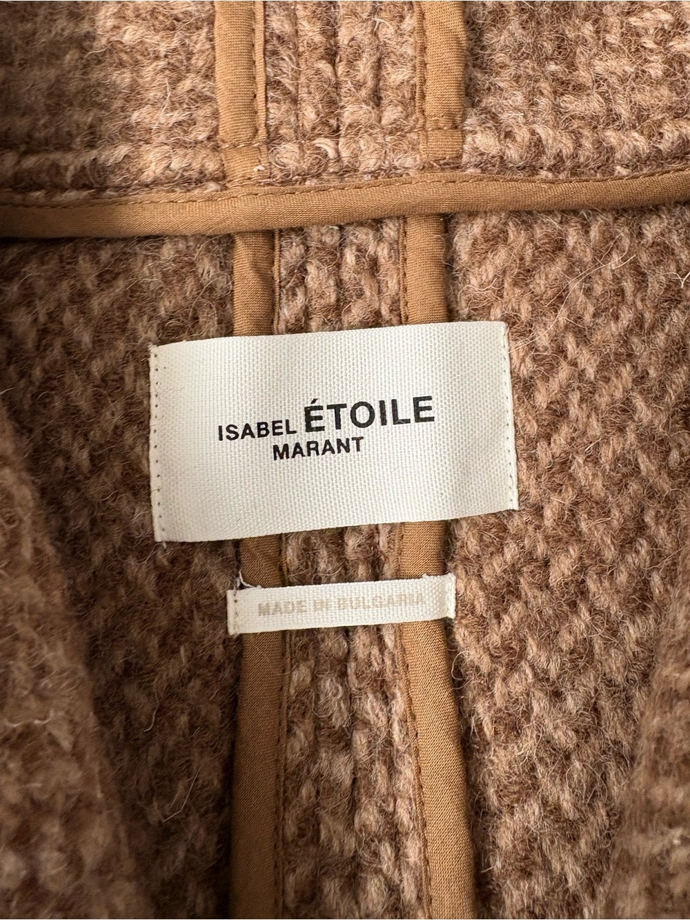 ISABEL MARANT ÉTOILE Sz 38 (US MEDIUM) Jelanyo Coat In Camel In Brown - Picture 6 of 14